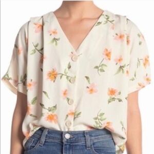 Elodie Floral Button Up Top Size S